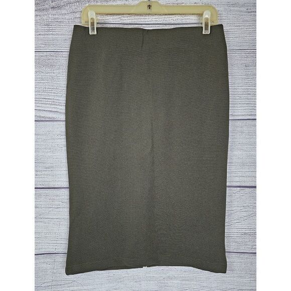 Catherine Malandrino Knit Back Zip Pencil Skirt Green Size 8 - Picture 1 of 4
